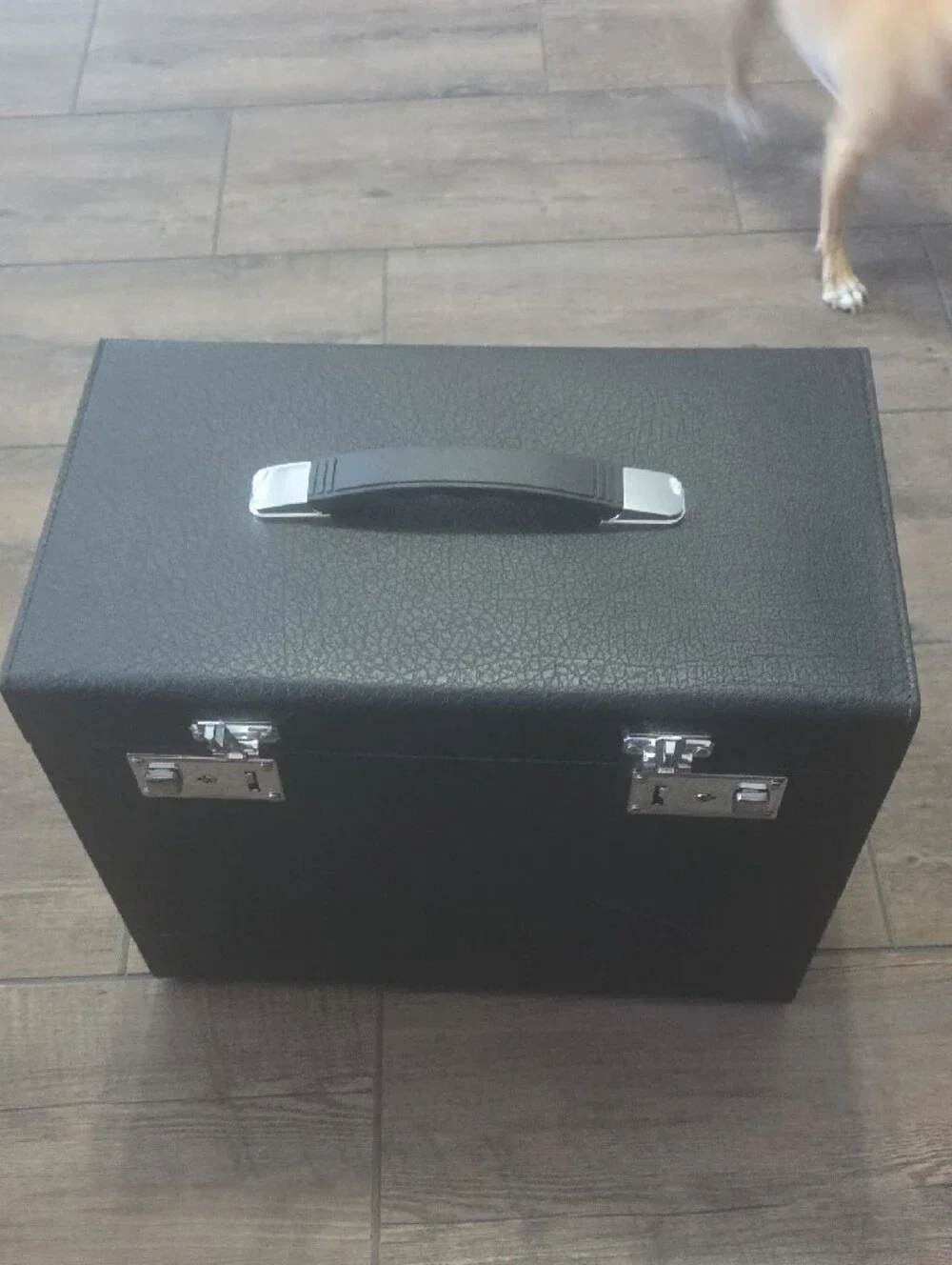 Black Portable Storage Case with Handle